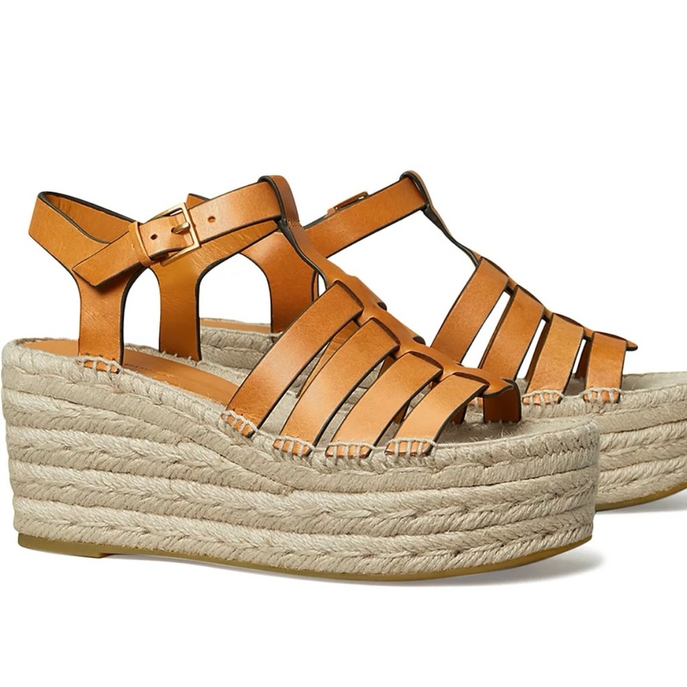 Tory Burch
Women's Fisherman Espadrille Wedge Heel Platform Sandals Size 10
